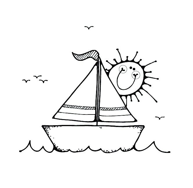 Free printable boat coloring pages for kids