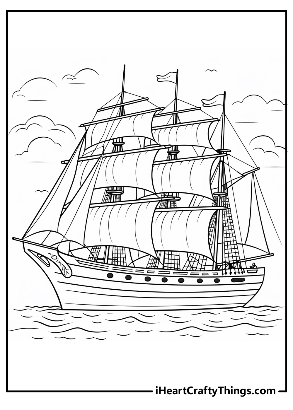 Ships and boats coloring pages updated