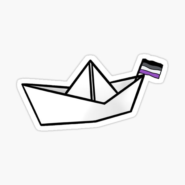 Pan pride paper boat sticker for sale by calenca