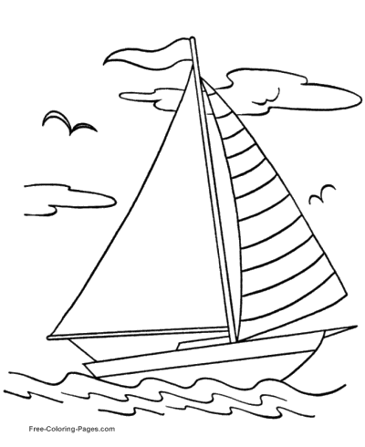 Boat coloring pages