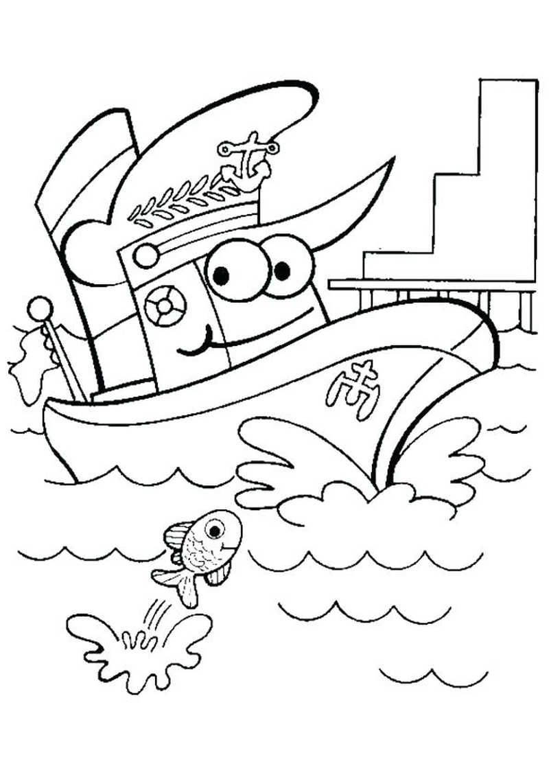 Printable boat coloring pages pdf