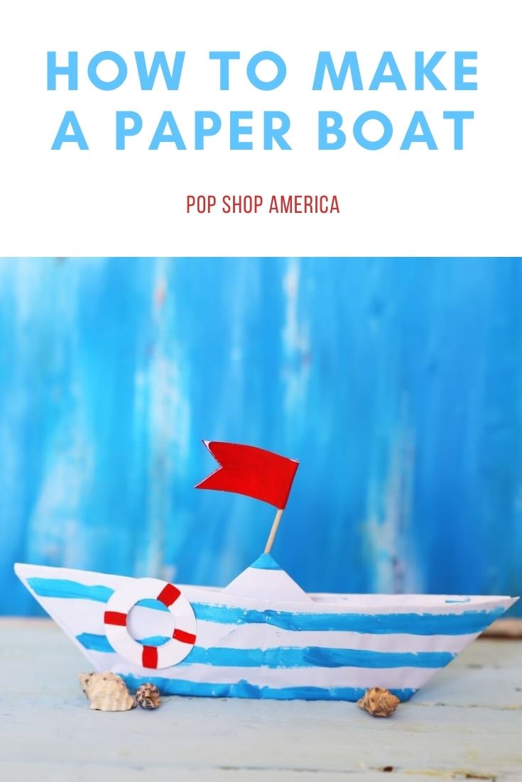 How to make a paper boat with a flag lifesaver