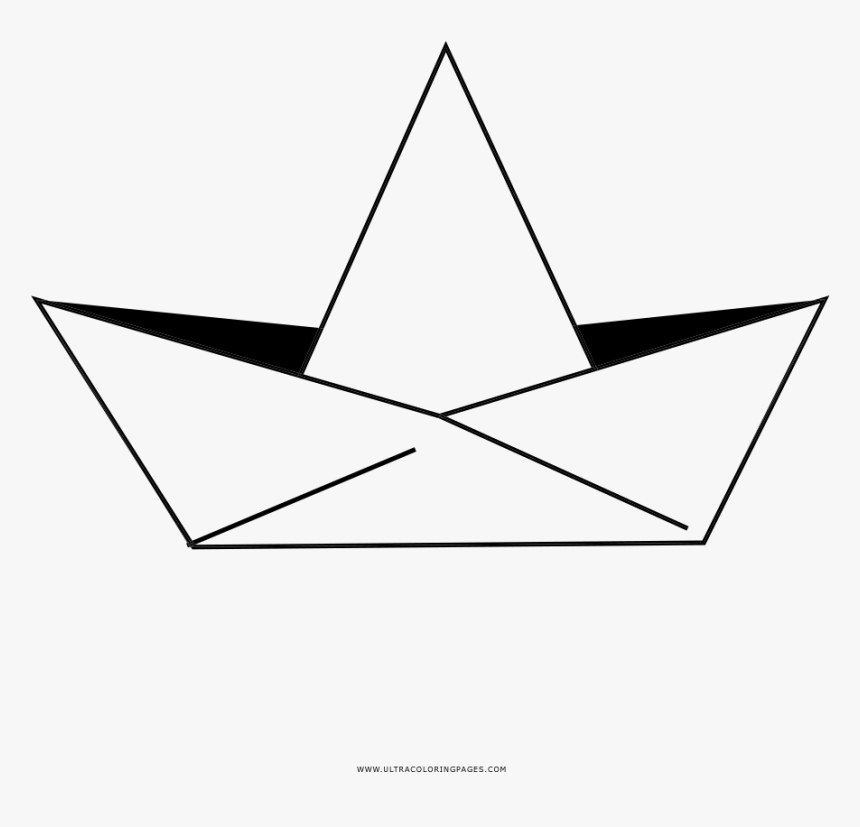 Paper boat coloring page