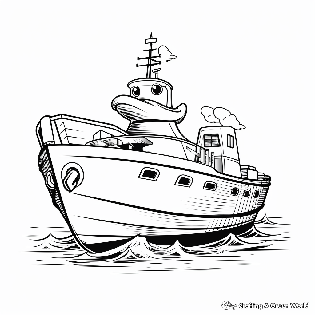 Boat coloring pages