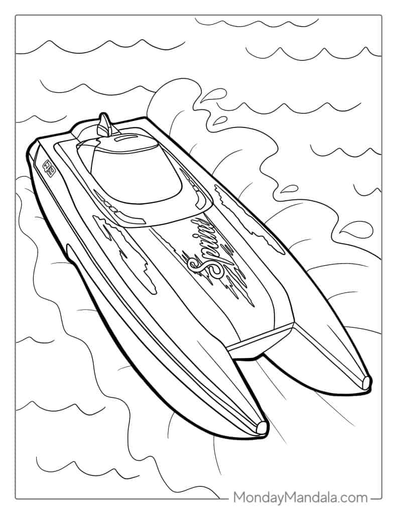 Boat ship coloring pages free pdf printables