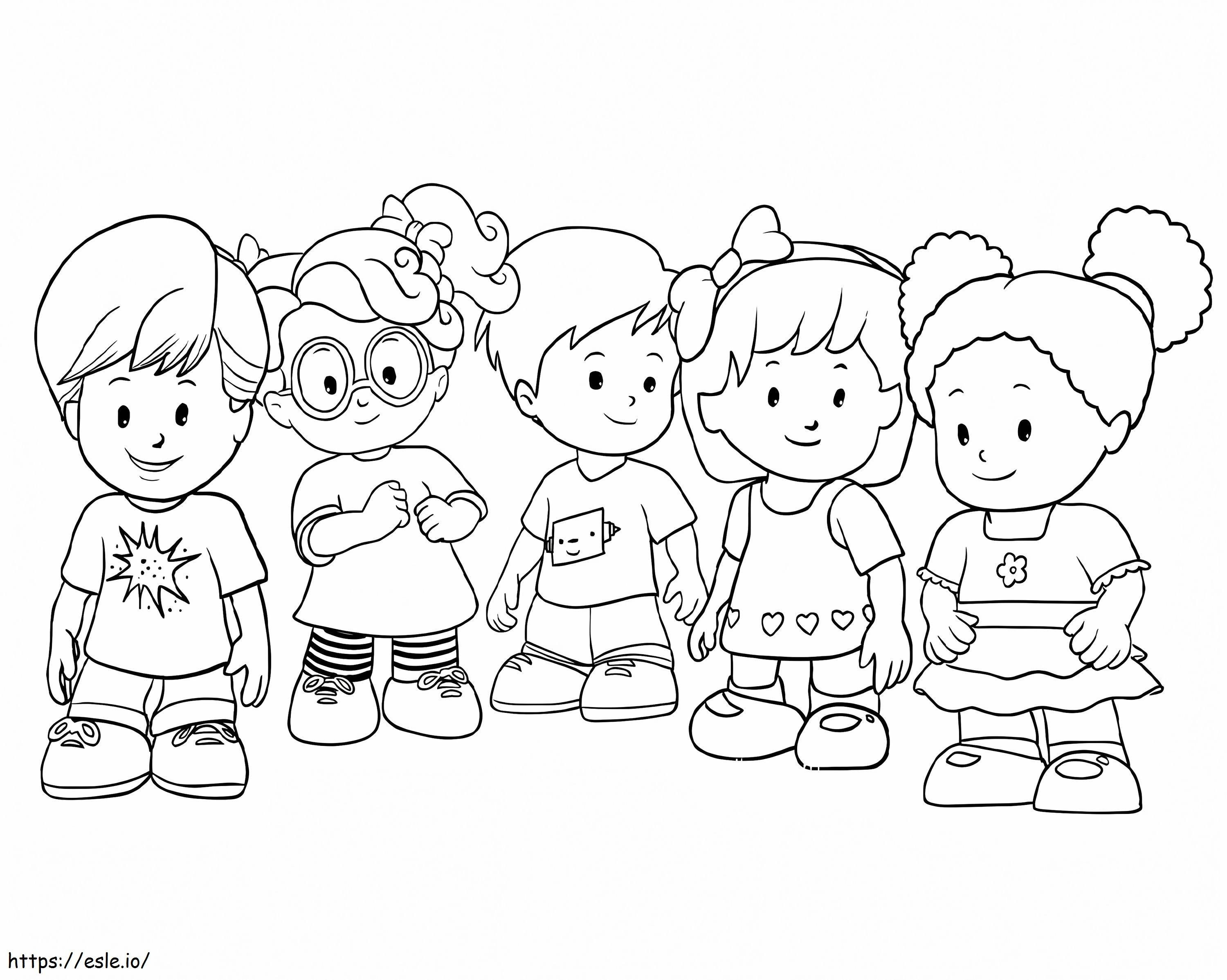 Little people coloring page