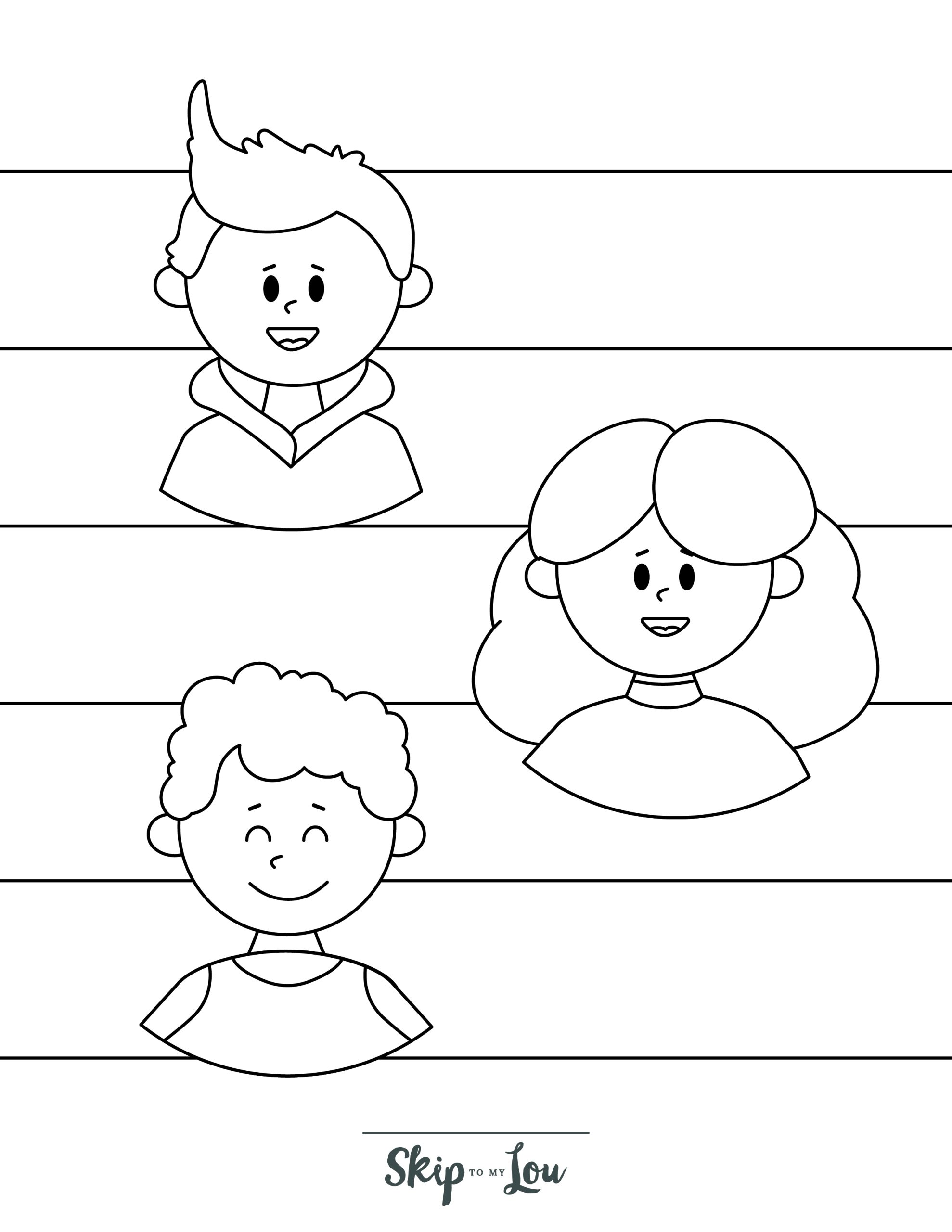 People coloring pages