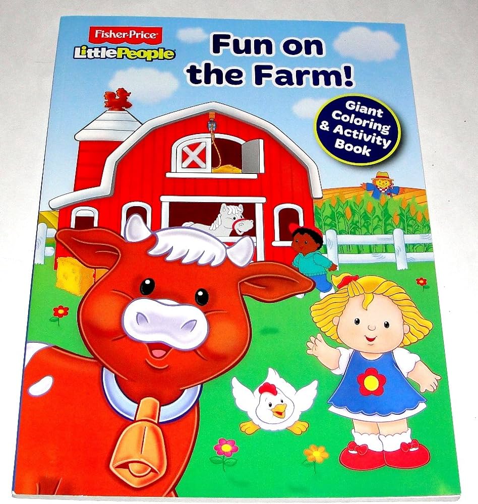 Buy modern publishg fisher price little people fun on the farm colorg activity book a fun book to color total pages onle at low prices dia