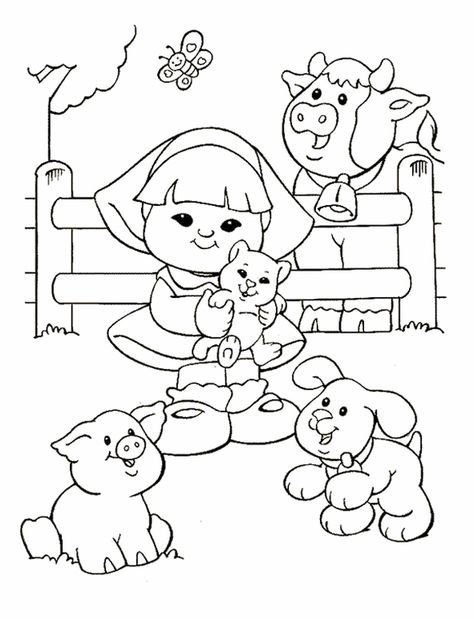 Little people coloring pages free printable coloring pages dieren kleurplaten kleurplaten kleurboek