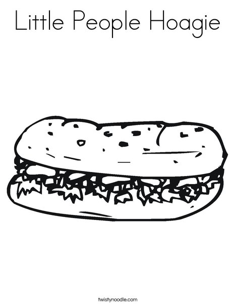 Little people hoagie coloring page