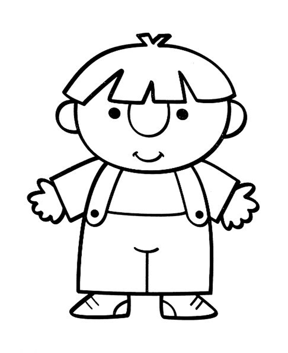 Free easy to print people coloring pages