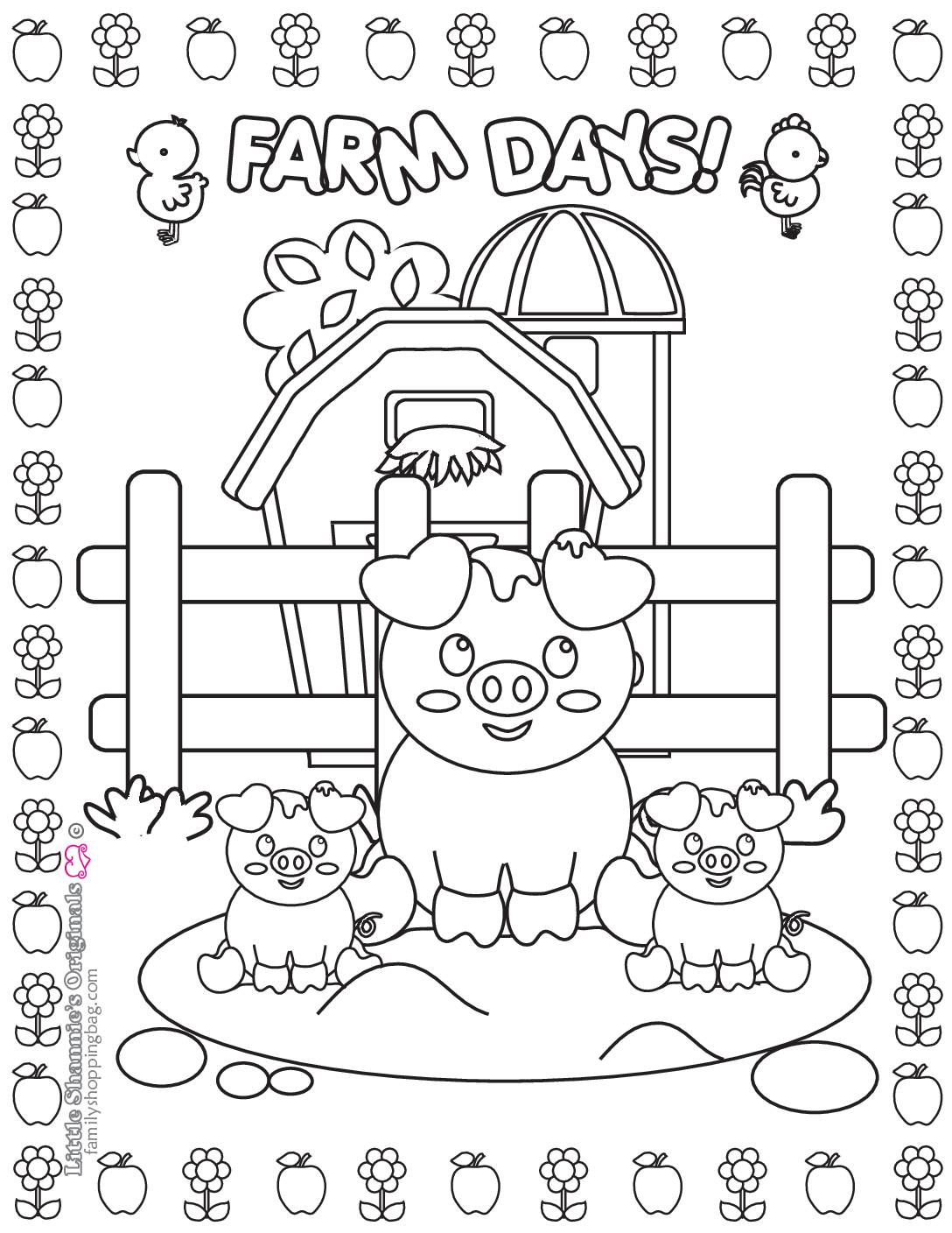 Coloring page farm
