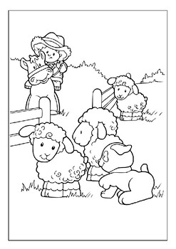 Printable little people coloring pages the perfect activity for kids