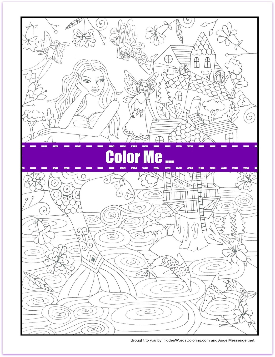 Little people coloring page â angel messenger online store â angel messenger