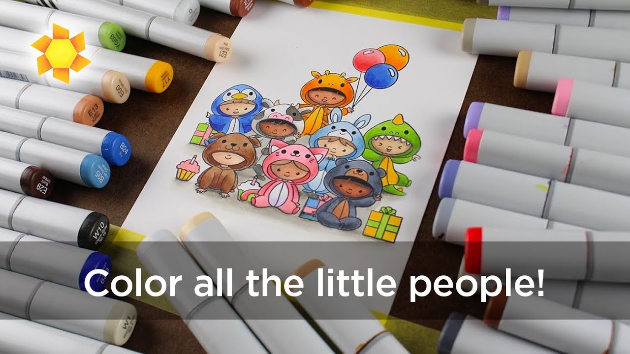 Color all the little people thehuanrainbow