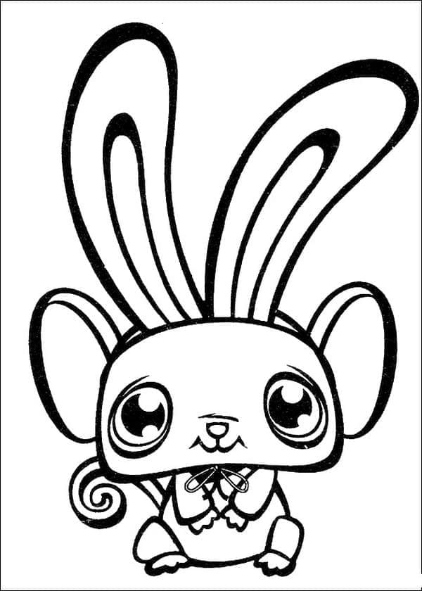 Very cute littlest pet shop coloring page