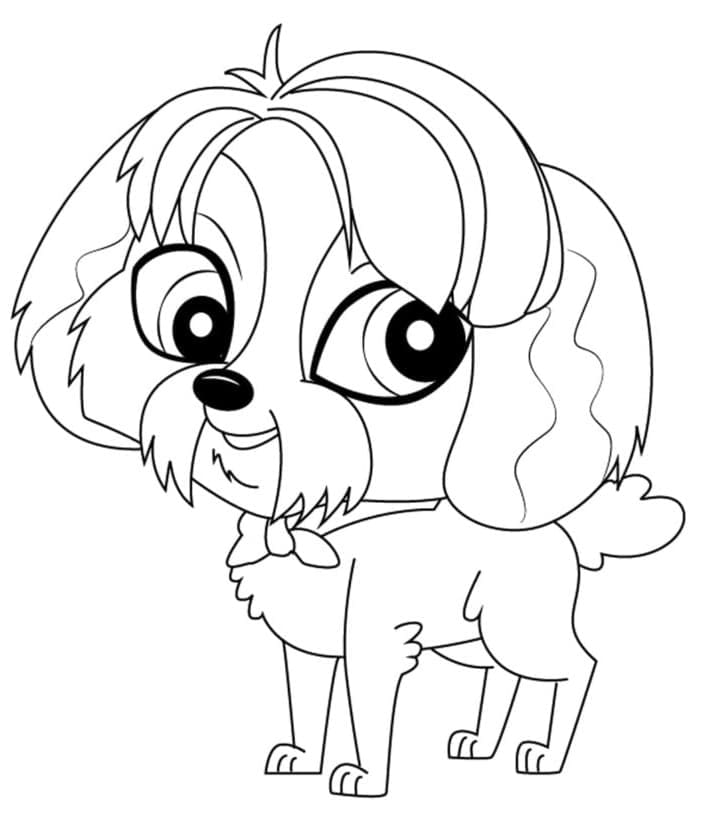 Littlest pet shop digby coloring page