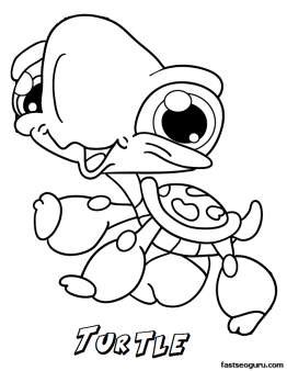 Printable littlest pet shop turtle coloring pages