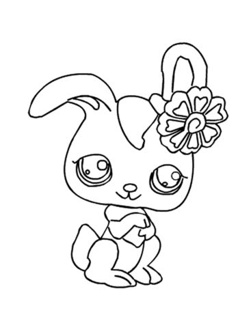 Pet shop rabbit coloring page free printable coloring pages