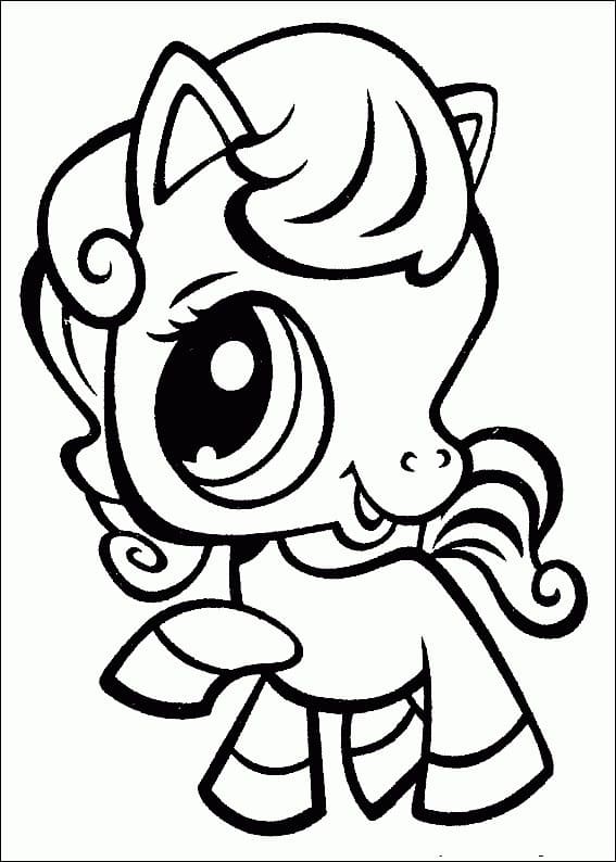 Littlest pet shop horse coloring page