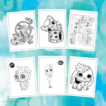 Color your way into the pet shop blythes adventures printable coloring pages