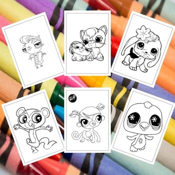 Printable littlest pet shop coloring pages join blythe in colorful adventures