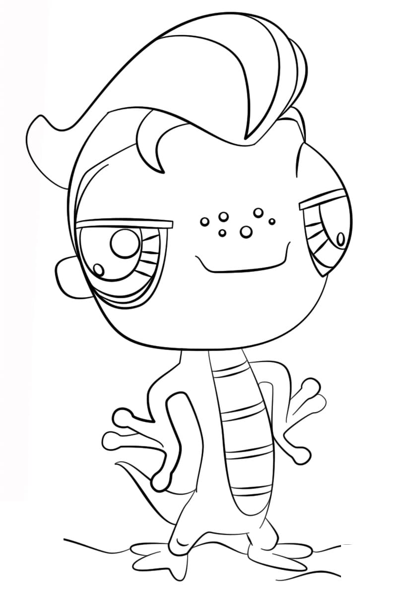 Littlest pet shop lizard coloring page