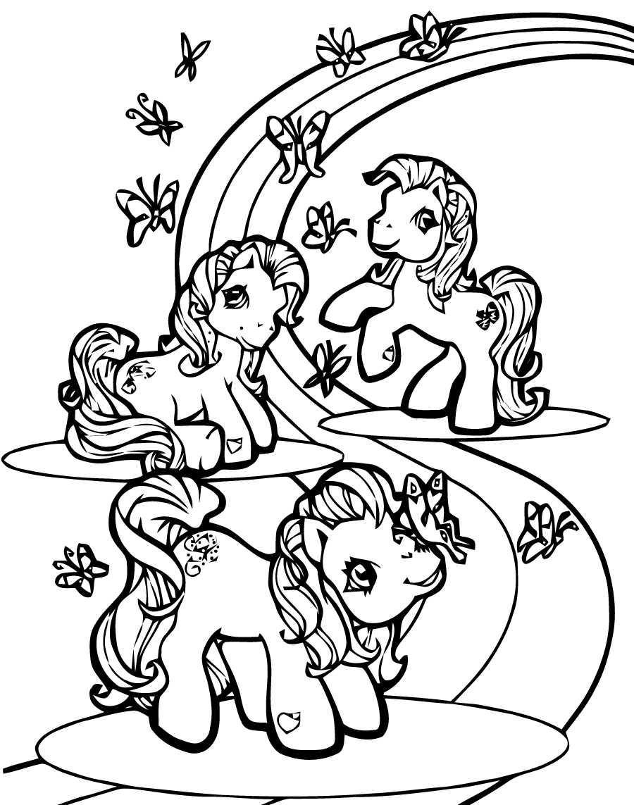 Little pony printable coloring pages for kids