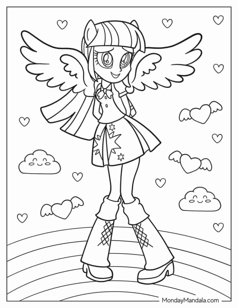 My little pony coloring pages free pdf printables