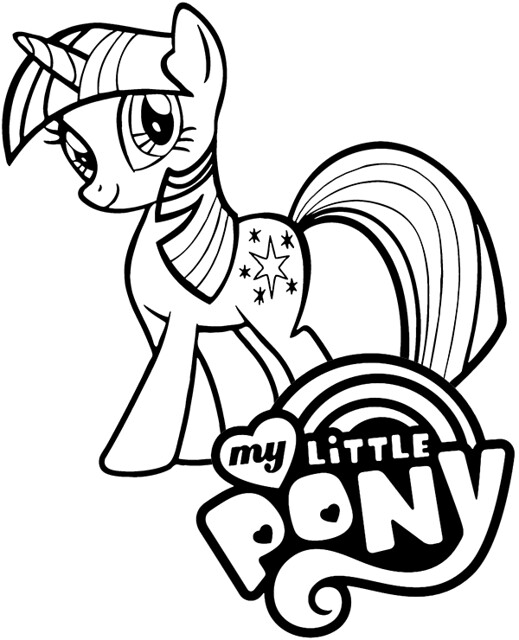 My little pony coloring page with logo its just an examplâ