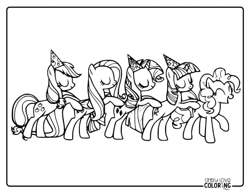 My little pony coloring pages free pdf printables