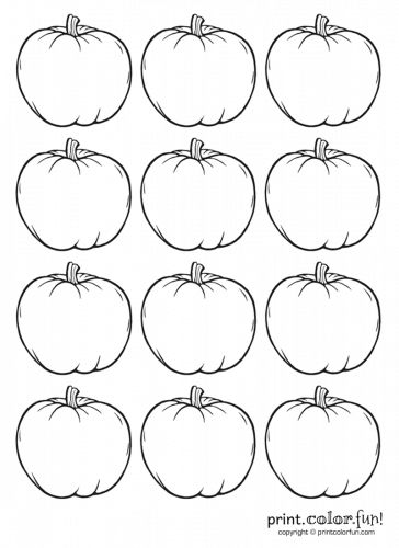 Tiny pumpkins coloring page