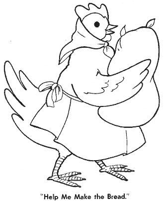 Little red hen coloring pages for kids