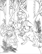 Little red riding hood coloring book free coloring pages