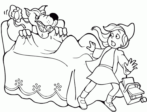 Coloring pages the little red riding hood the book coloring pages