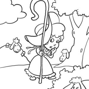 Little bo peep coloring pages printable for free download