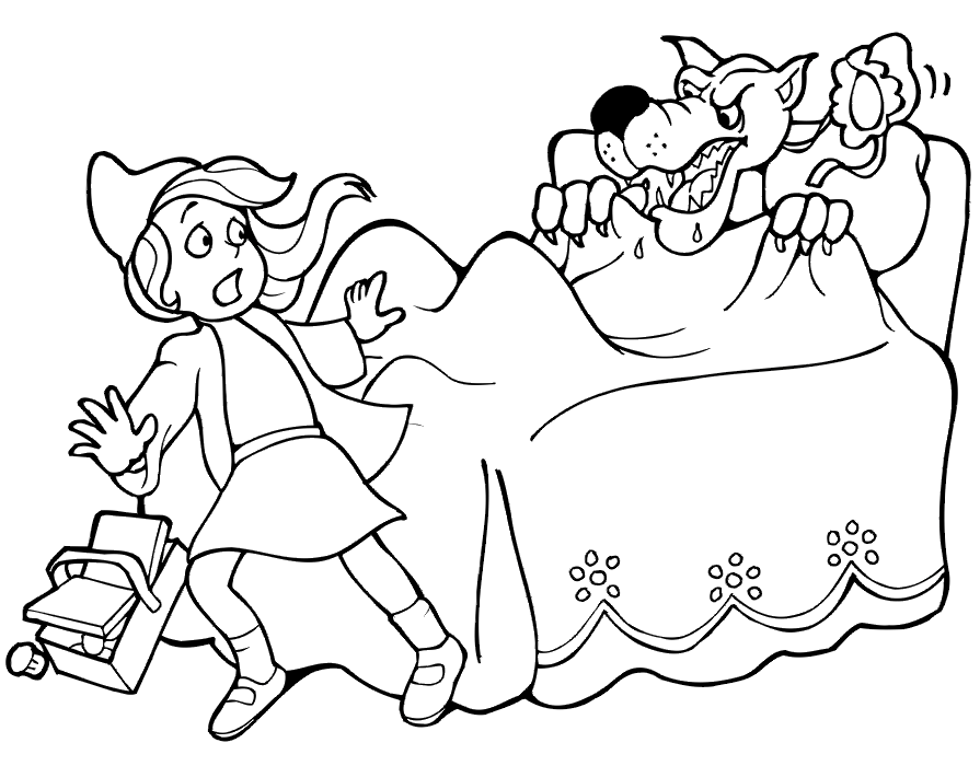 Coloring pages free printable red riding hood coloring pages