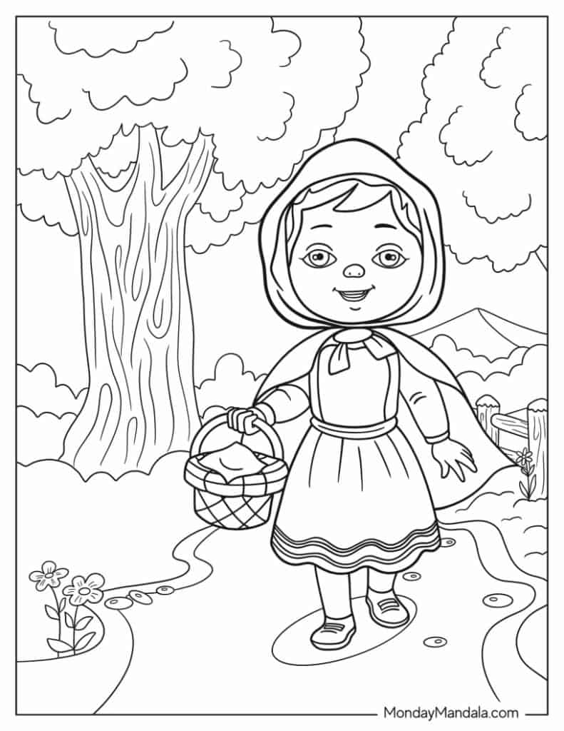 Fairy tale coloring pages free pdf printables