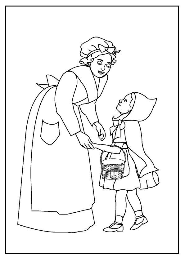 Coloring pages free little red riding hood coloring page