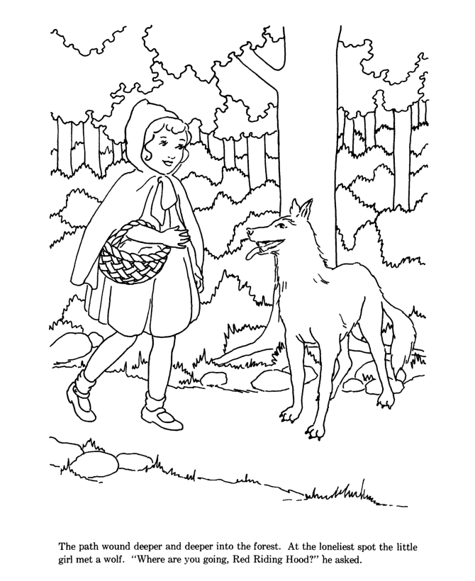 Little red riding hood coloring pages little red riding hood came upon a wolf horse coloring pages red riding hood little red riding hood