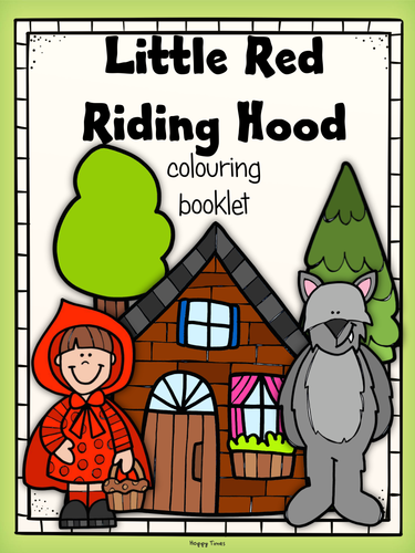 Little red riding hood colouring booklet teaching resources