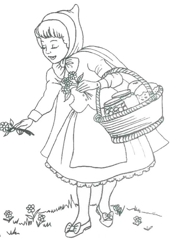 Pin on red riding hood coloring pages folklore themes