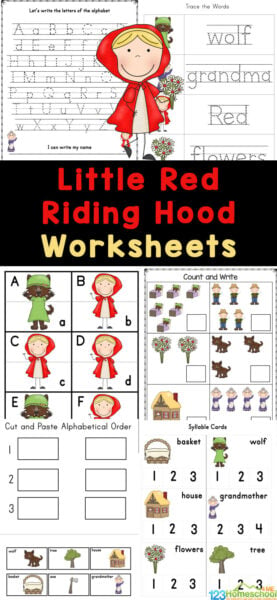 Free printable little red riding hood worksheets