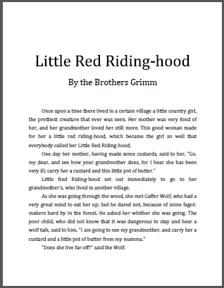 Little red riding