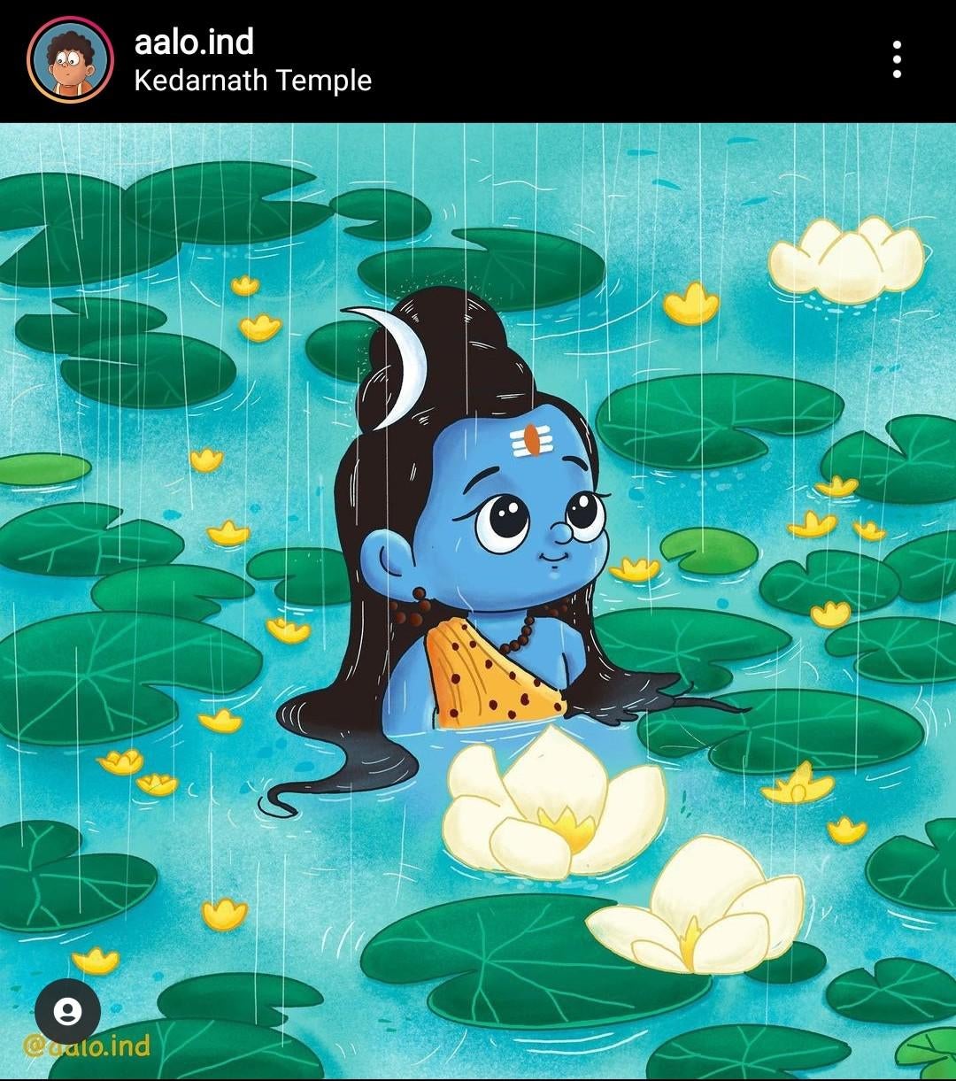 Little shiva enjoying rain credits aaloind on instagram rhinduism