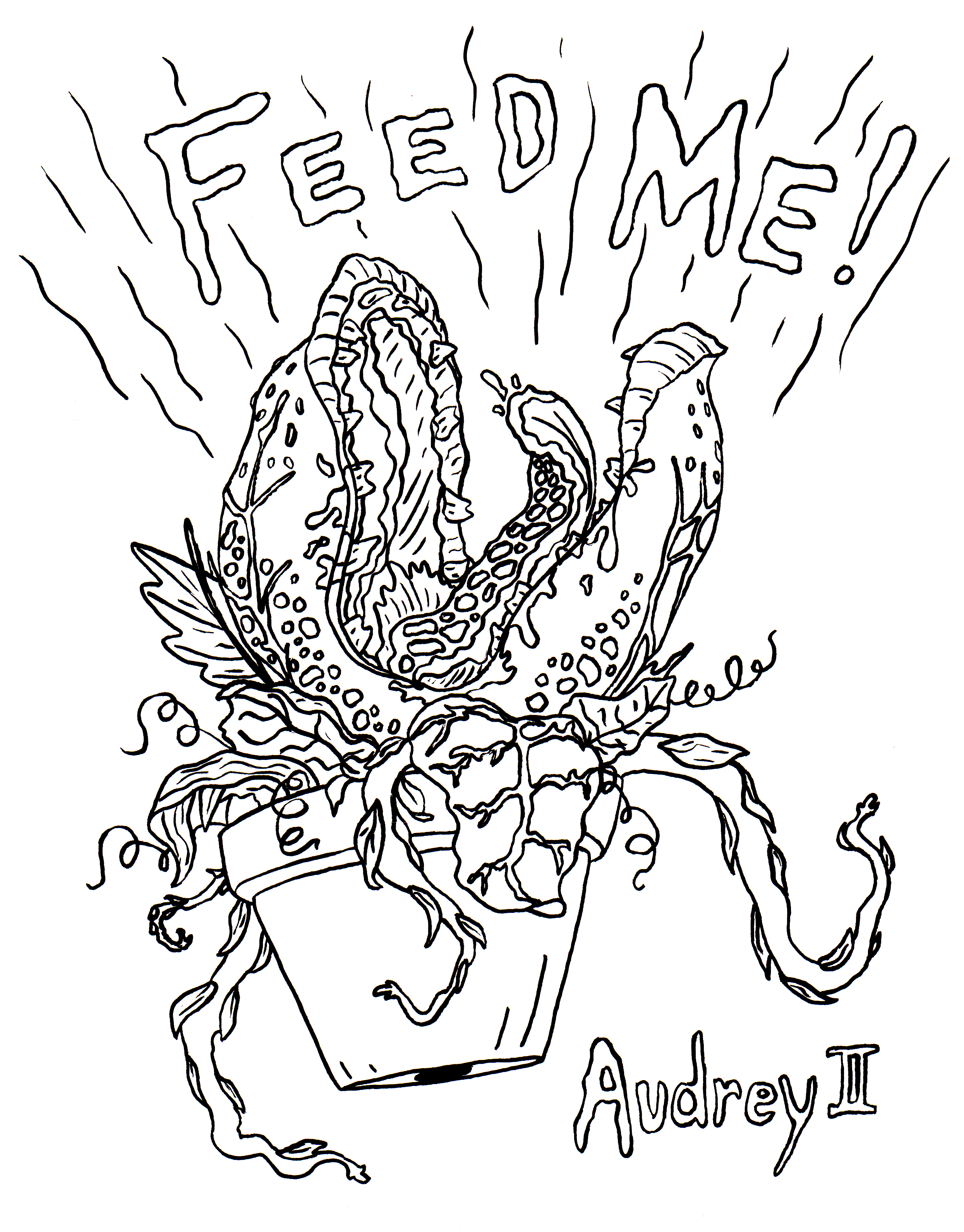 Little shop of horrors coloring contest branded in the s