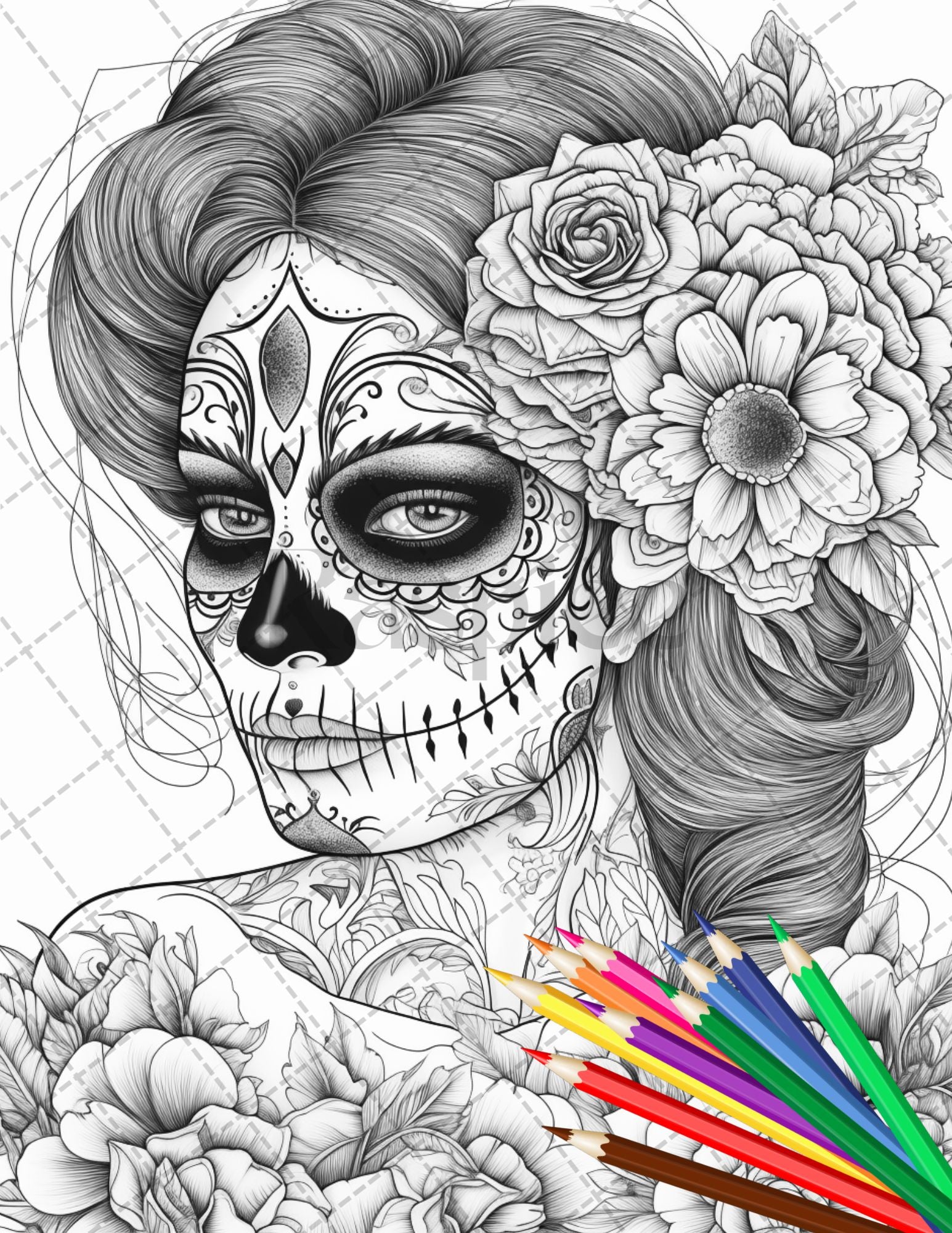 Printable horror bride coloring pages for adults gothic wedding gr â coloring