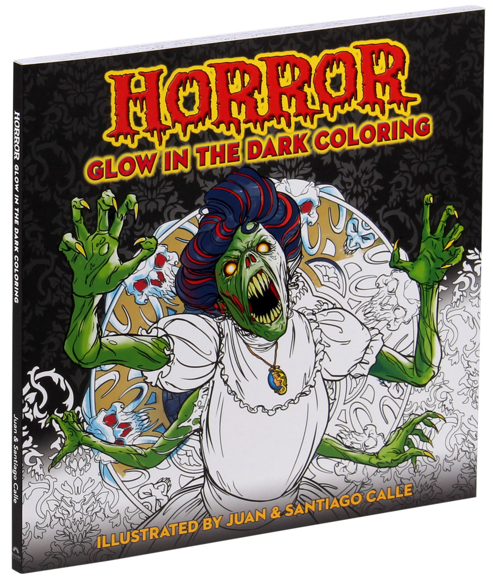 Horror glow in the dark coloring paperback