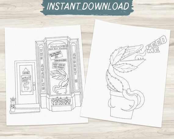 Little shop of horrors broadway inspired coloring pages