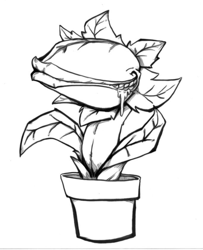 Little shop of horrors horror drawing plant drawing